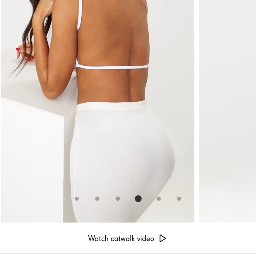 White ribbed strappy back brallete